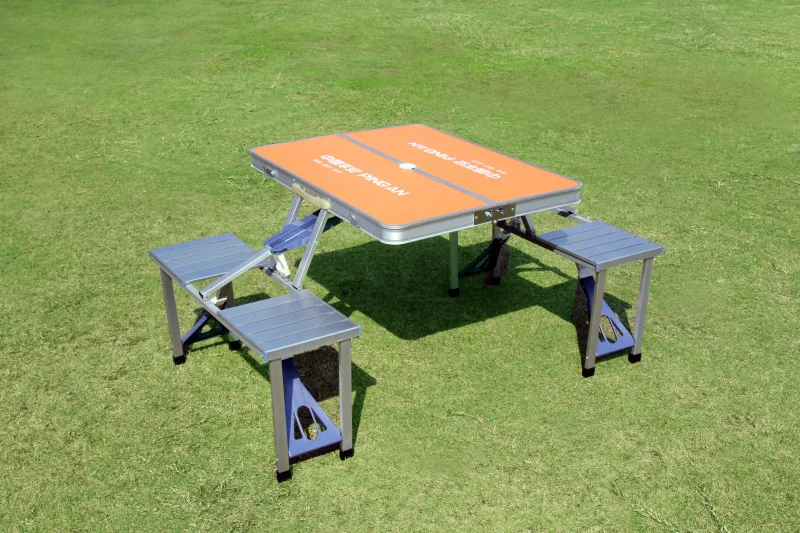 

Outdoors Fold Tables And Chairs Aluminium Alloy Exhibition Table Folding Chair Barbecue Household Leisure Portable Table