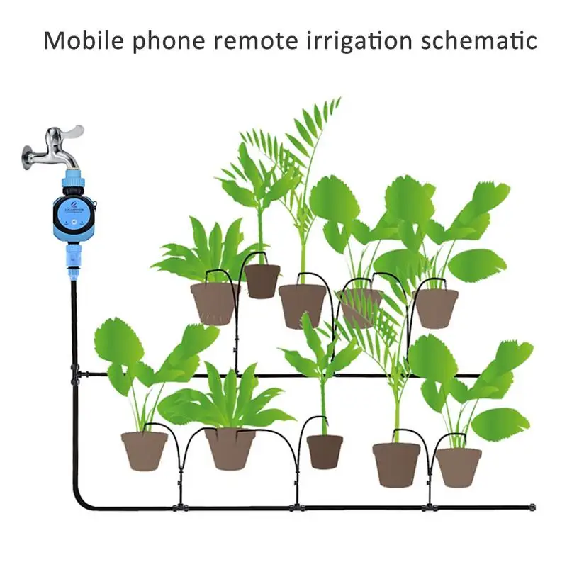 Автоматический интеллектуальный электронный таймер воды умный телефон дистанционный контроллер орошения сада система полива электромагнитный клапан шланг