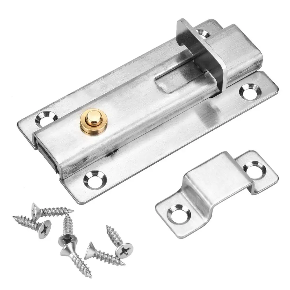 2 2 Types 10pcs Automatic Door Bolt Spring Lock Gate Latch Plug