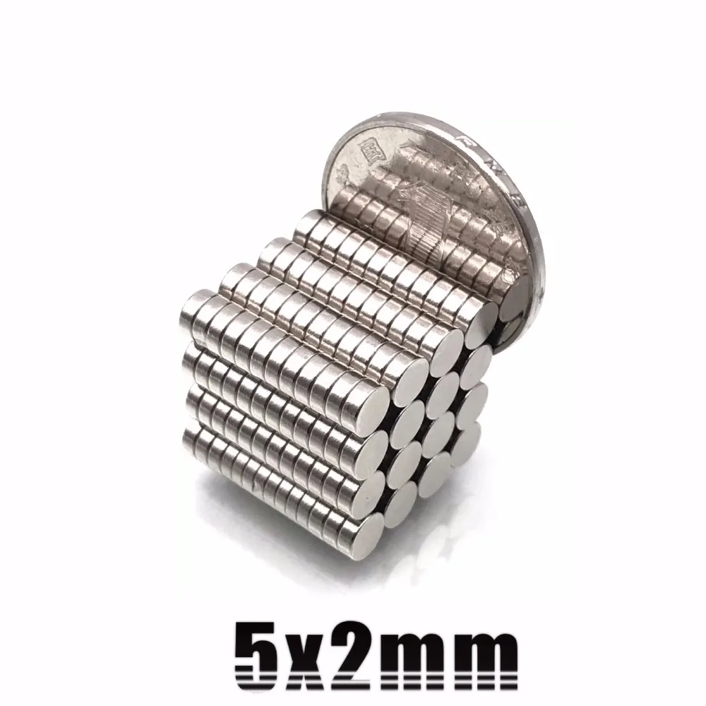 

Magnet Strong 100pcs Bulk Small Round NdFeB 5mm x 2mm Imanes Rare Earth NdFeB 5*2 N35 Neodymium Magnets