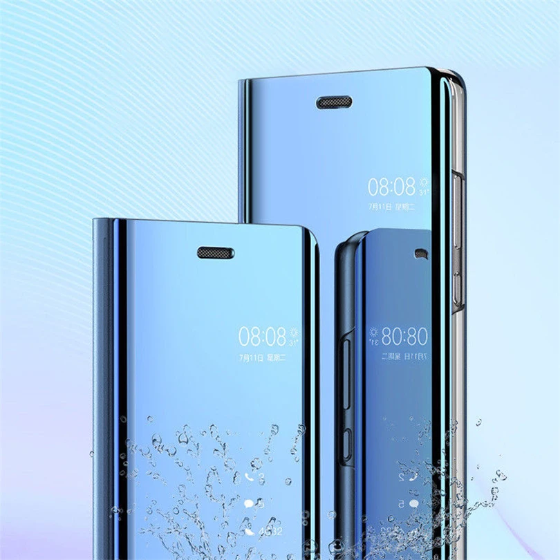 Умный зеркальный флип-чехол для Samsung Galaxy Note 9 8 S9 S8 Plus роскошный кожаный чехол