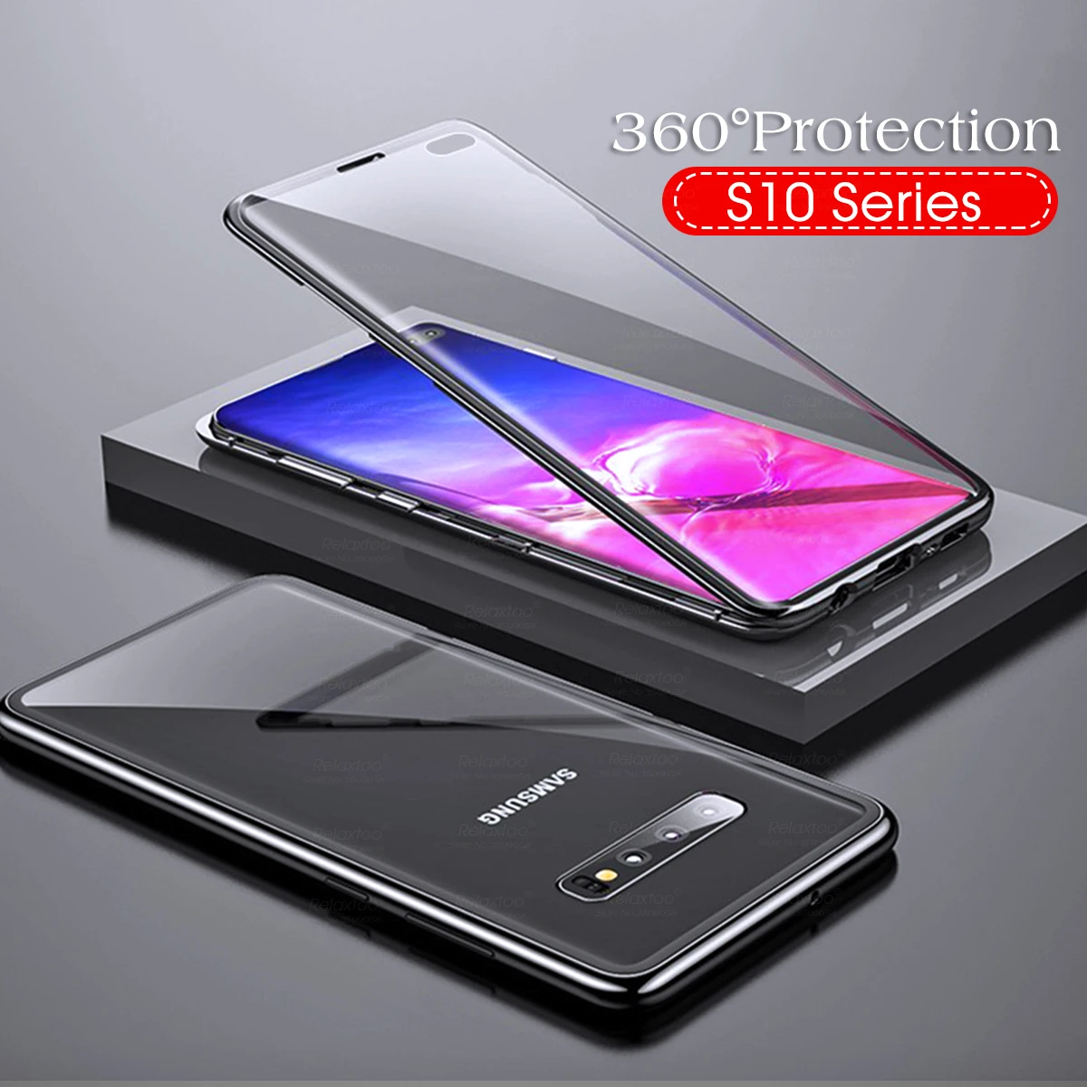 

360° Full Protective Case For Samsung Galaxy S10e Cover Tempered Glass Back Case for Samsung S 10 Plus e S10+ 10S Coque Funda