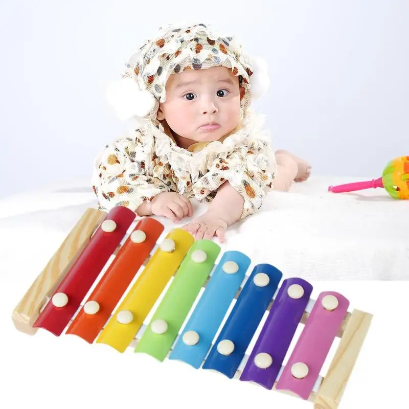 Детские 8-Note деревянные XylophoneToys обучающие игрушки для детей раннего развития образования мудрости музыкальный инструмент детские игрушки подарок
