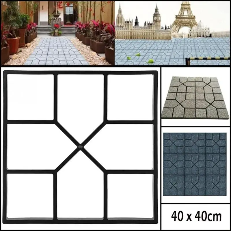 

Garden Path Maker Mold Reusable Concrete Cement Stone Design Paver Walk Mould DIY Reusable Concrete Brick Mold