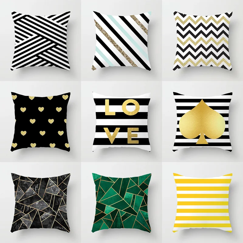 

Pillow Case Cover Plaid Geometric Color New Cotton Home Pillowcase New Dawegama