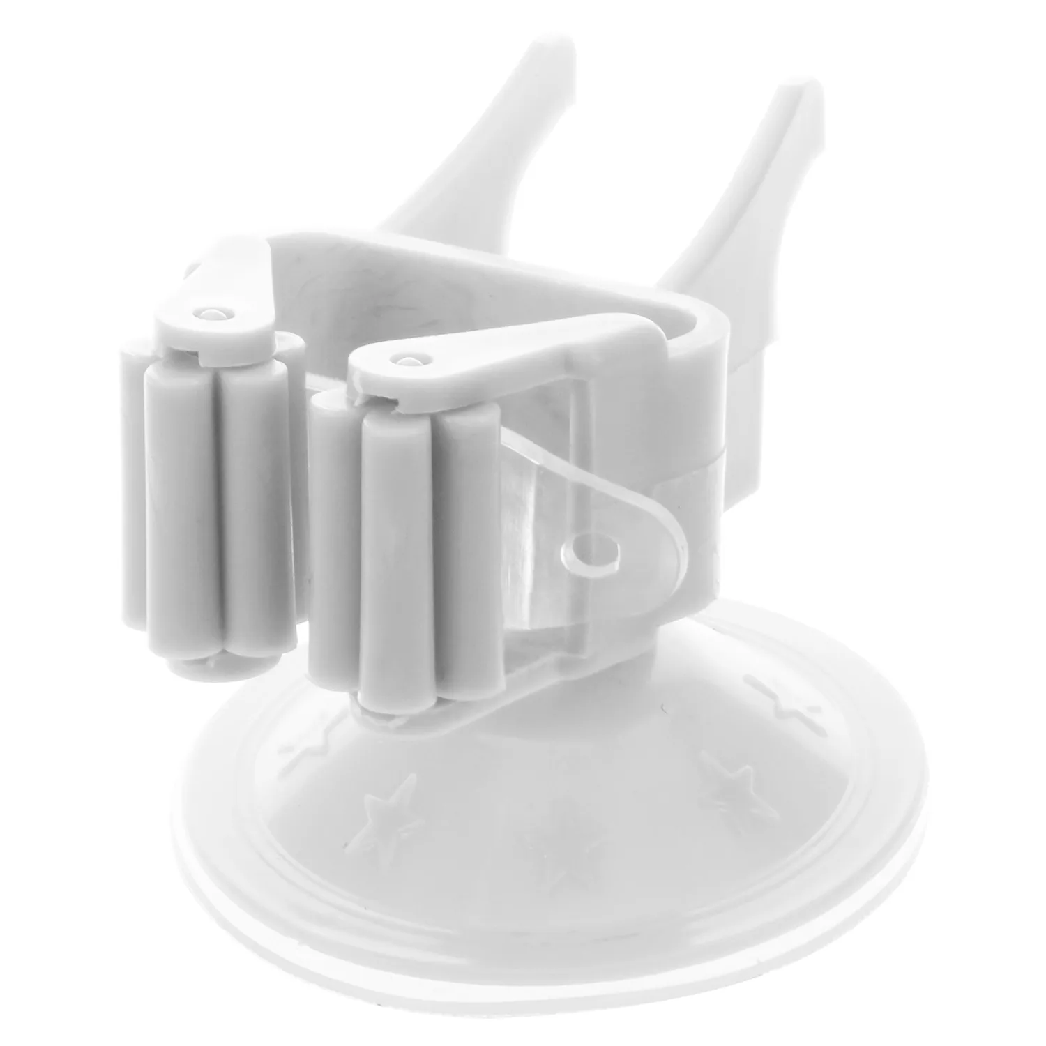 

Kitchen Bathroom Mop Broom Holder Rack with Suctions Cup Wall Mounted Mop Swob Organizer Home Storage Rack White