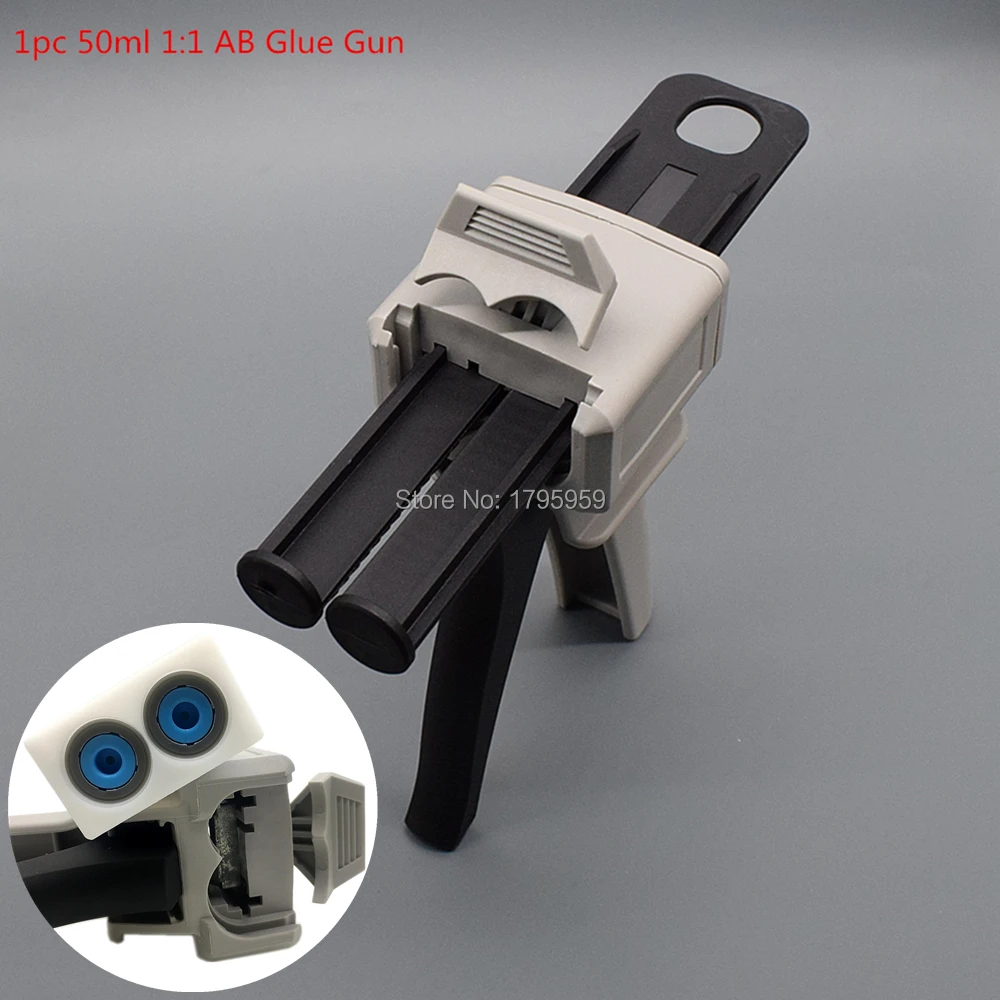 Epoxy Adhesive Dispensing Gun Caulk Nozzle Applicator 50ml 75ml AB Epoxy Glue Gun Applicator Glue Adhensive Cartridge 1:1 1:2 10:1 AB Manual Dispenser
