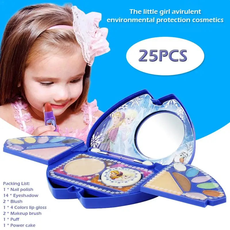 

25Pcs/set Cosmetic Makeup Kit Princess Series for Girl Practicing Non-toxic Environmental Friendly Toy Ornaments