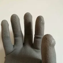 Серые перчатки из искусственной кожи антистатические перчатки с кончиком пальцев нейлоновые защитные перчатки дышащие Нескользящие