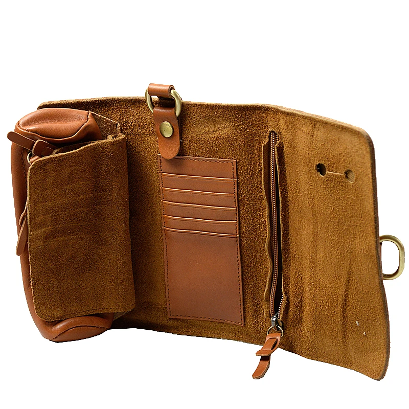 

Original personality leather Handmade wallet men long section zipper purse cowhide Female Vintage Long Wallet Clutch Wrist