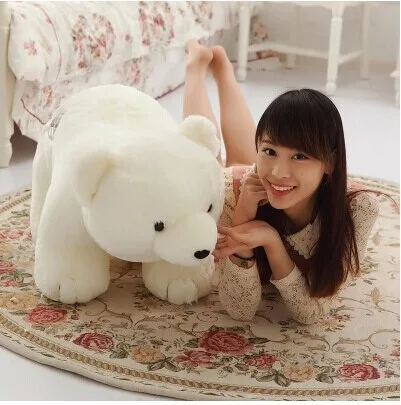 80 см белый полярный медведь плюшевые игрушки около 31 дюймов прекрасная кукла подушка подарок w5485