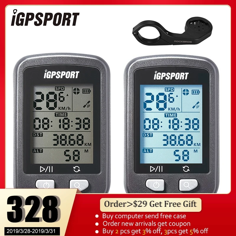 Igpsport GPS компьютер водонепроницаемый IPX6 беспроводной спидометр велосипедный цифровой секундомер Велоспортный Спидометр велосипедный спортивный компьютер - изображение