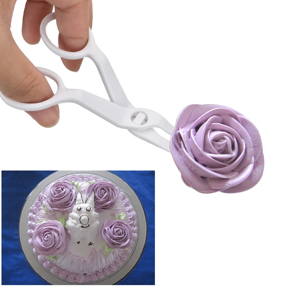 

Baking Pastry Tools Fondant Cake Decorating Tool Flower Tray Plastic Scissors for Cream Flower Transfer
