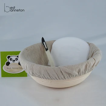 

Best banneton 9 Inch Banneton Proofing Basket Set - for Professional and Home Bakers Bowl Scraper and lam Brotform Cloth Liner