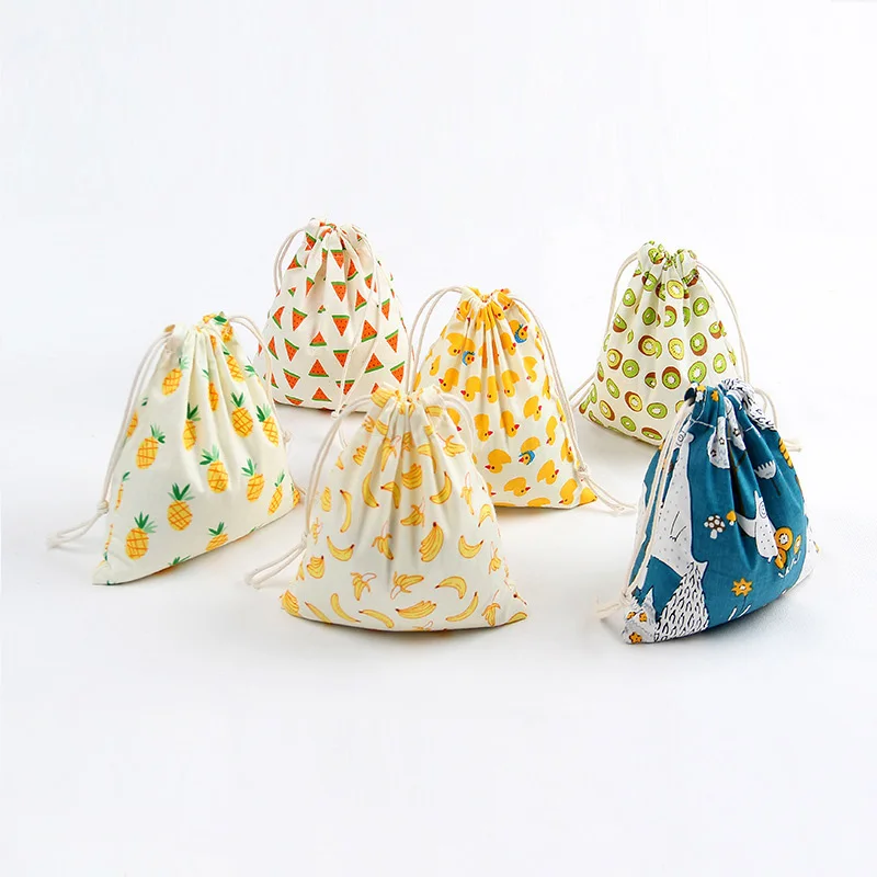 3 قطعة/المجموعة عارضة قماش الفاكهة شنطة مطبوعة السفر حقيبة التخزين النساء الرباط مقسم حقيبة حقيبة للملابس الداخلية لعبة حقيبة التخزين
