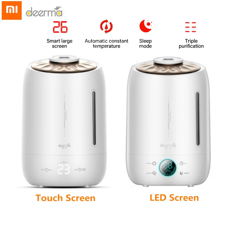 

Xiaomi Deerma DEM F600 F500 Air Humidifier Household 5L Large Capacity Air Purifying Smart Touch-Sensitive Screen Timing Silent