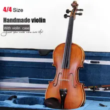Мастер-уровень/копия 4/4 скрипки, европейская ель ручной работы масляной лаком/скрипка ручной работы с бесплатным скрипичным бантом и чехол для скрипки