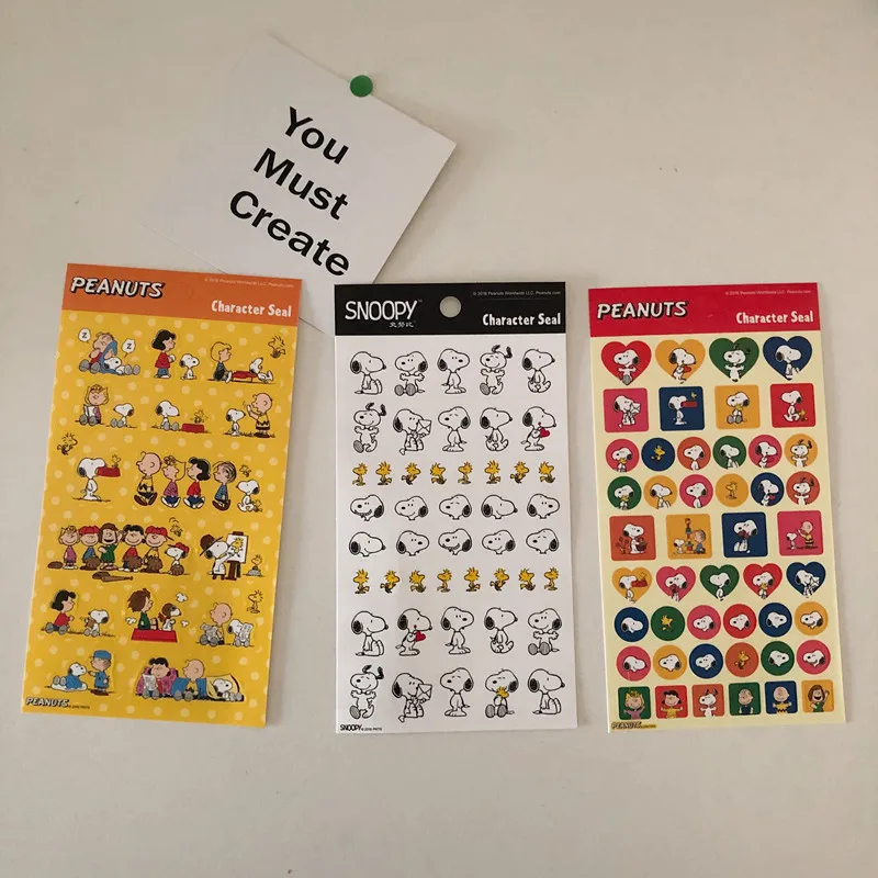 

SIXONE 1 PC Peanut Rogue Dog Sticker Japanese Lovely Sticker Diary Notebook Decorative Tips Cute Stationery Stickers