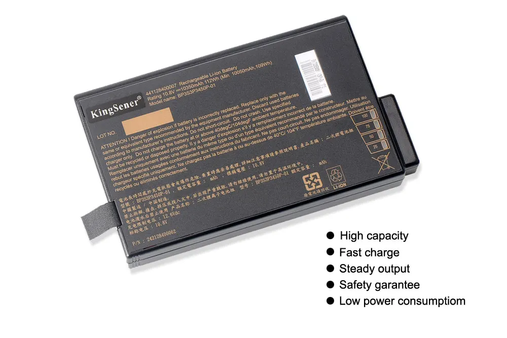 Аккумулятор KingSener для ноутбука Getac X500 10 8 В 10350 мА · ч V100 V1010 V200 M230 441128400007 33 01PI