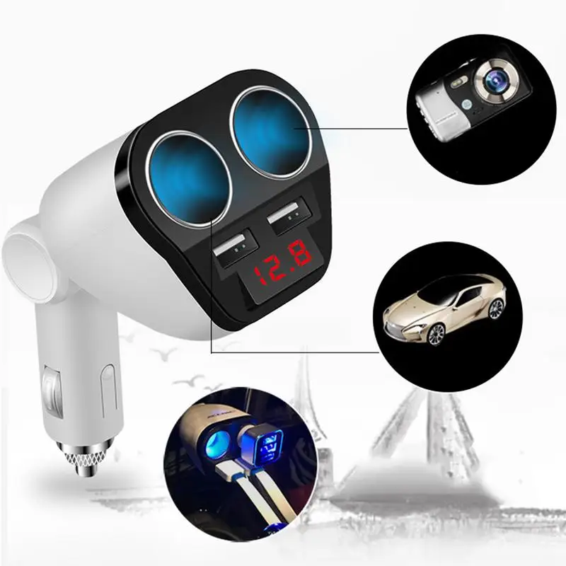 3.4A السيارات أجزاء شاحن سيارة سيارة ولاعة السجائر اثنين سحب مزدوجة USB متعددة الوظائف الهاتف المحمول نقطة واحدة اثنين مقبس 3.4A السيارات أجزاء شاحن سيارة سيارة ولاعة السجائر اثنين سحب مزدوجة USB متعددة الوظائف الهاتف المحمول نقطة واحدة اثنين مقبس