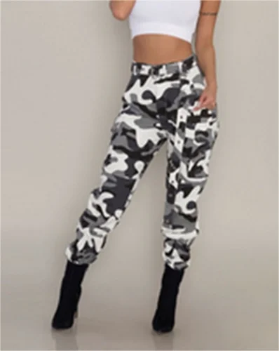 Billige UNS Jeans Frauen Camo Cargo Hose Casual Hosen Militär Armee Kampf Camouflage