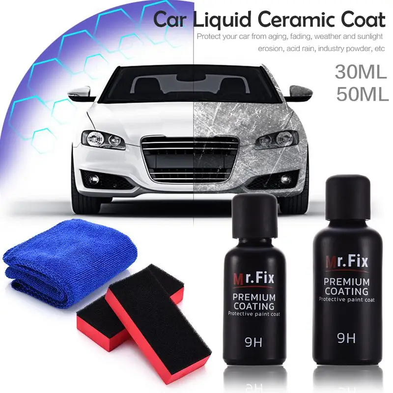  Anti-scratch Car Polish Car Liquid Ceramic Coat Auto Detailing Glasscoat 9H High Hardness Gloss Hyd