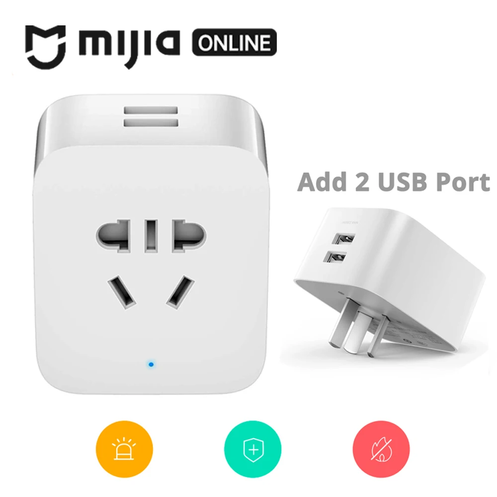 

Xiaomi Mijia Smart Plug Enhanced ZigBee/Basic socket Update version with 2 USB interface / BC1.2 fast charge Wireless WiFi