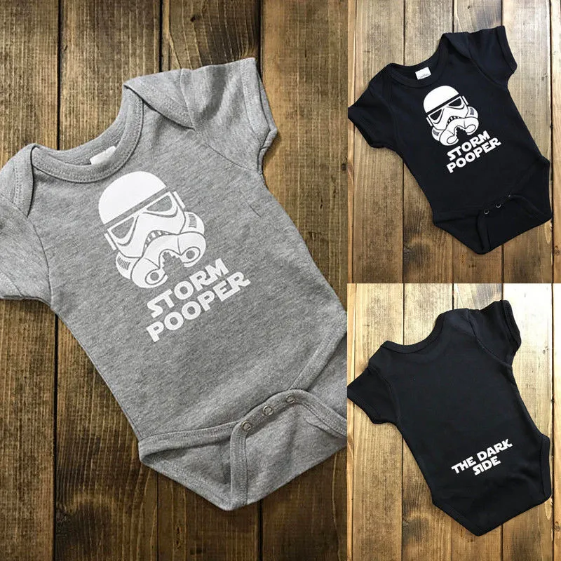 Cotton Newborn Baby Girls Boys Clothes Short Sleeve Bodysuits Print Star Wars Cute Summer Jumpsuit Outfits Boys Baby Clothes