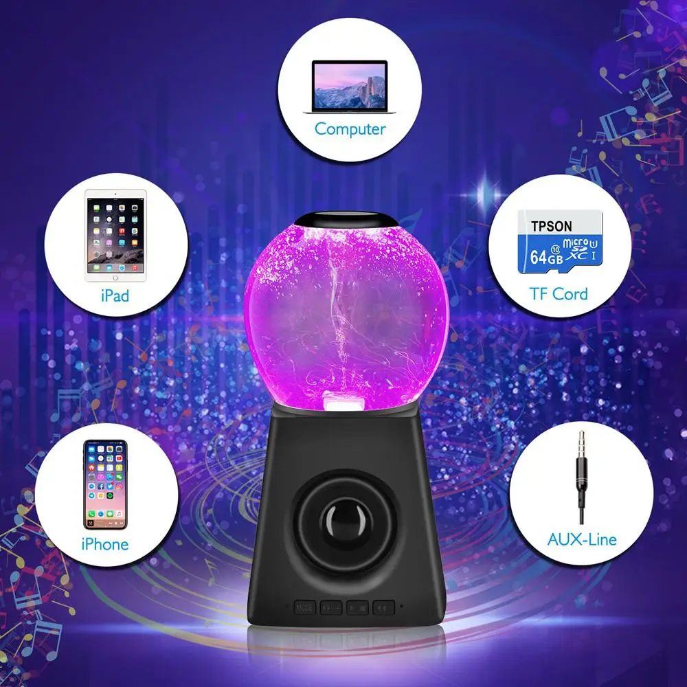 Leegoal светодиодный Bluetooth динамик беспроводной водное поло Торнадо Красочный s TF