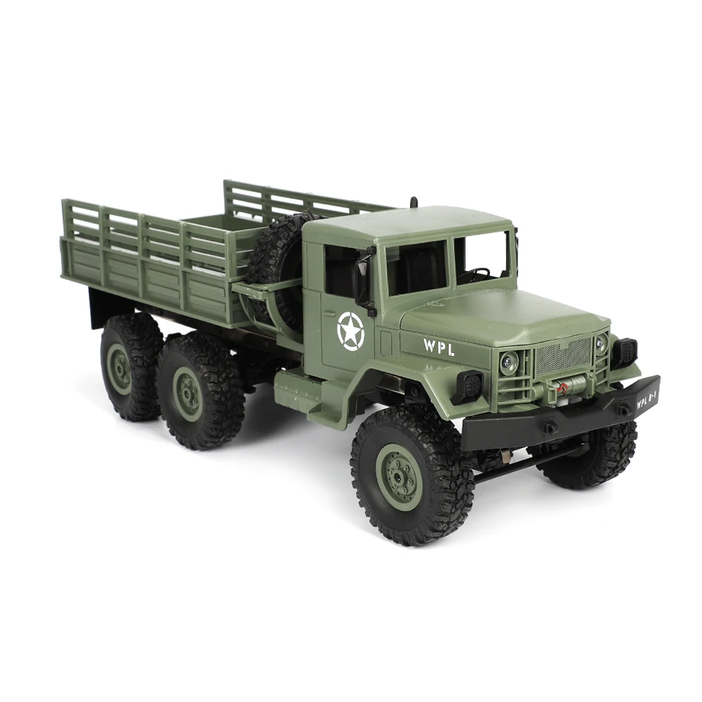 

WPL B-16 KIT 1/16 2.4G 6WD Crawler Off Road RC Car Kit & Light Without Electric Parts Amry DIY Assembly Models Yellow/Green