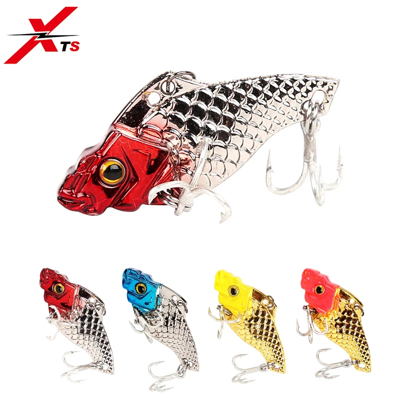 

XTS Fishing Lure 45mm 14g/40mm 10.5g/37mm 8g Artificial VIB Crankbait Hard Sinking 4 Colors Quality Metal Fishing Jerkbait 4005