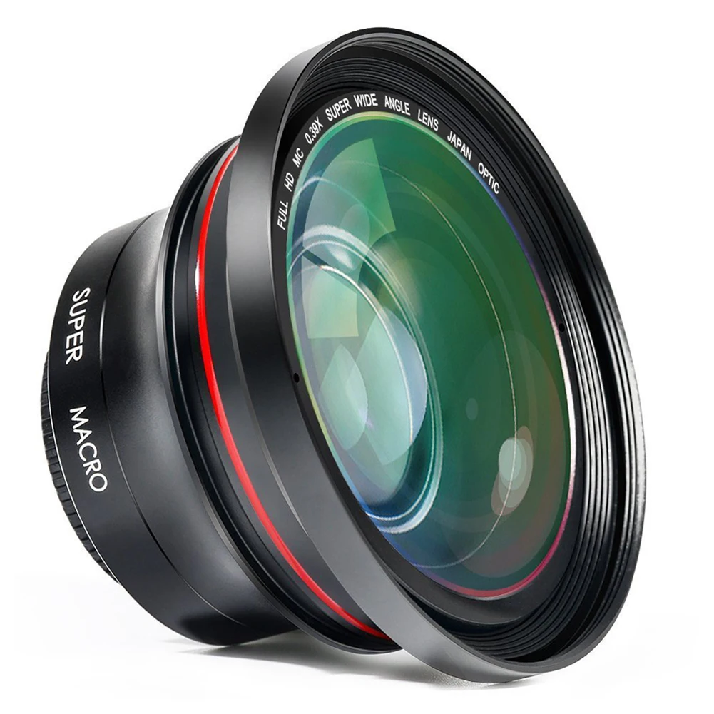 ORDRO Camera Lens HD 0.39X Super Wide Angle Lens for Camcorder Video