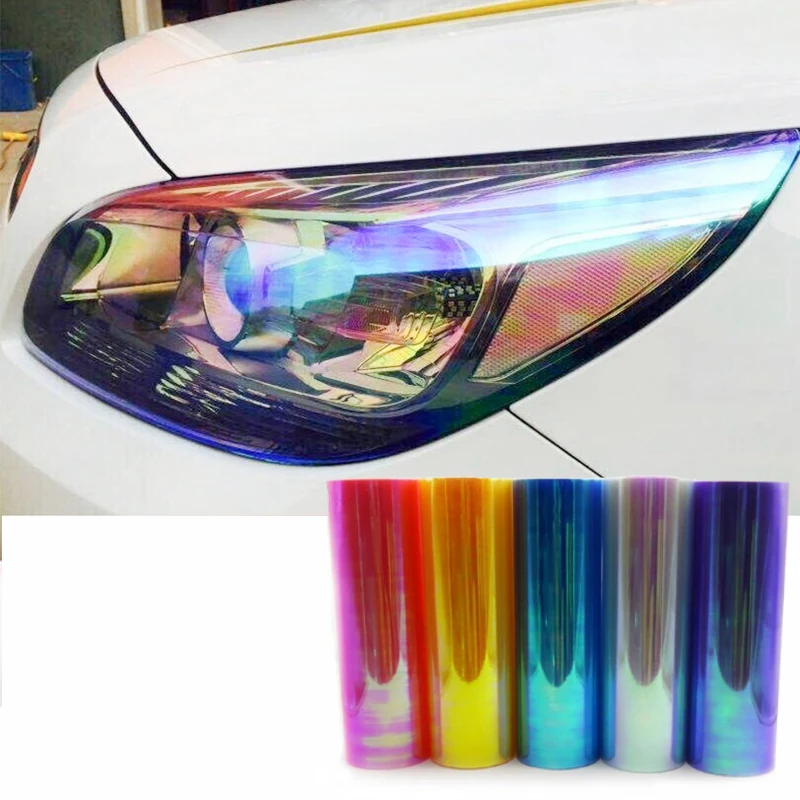 

120*30cm Auto Car Light Headlights Taillights Translucent Tint Vinyl Film Body Lamp Wrap Turned Change Color Car Wrap Stickers