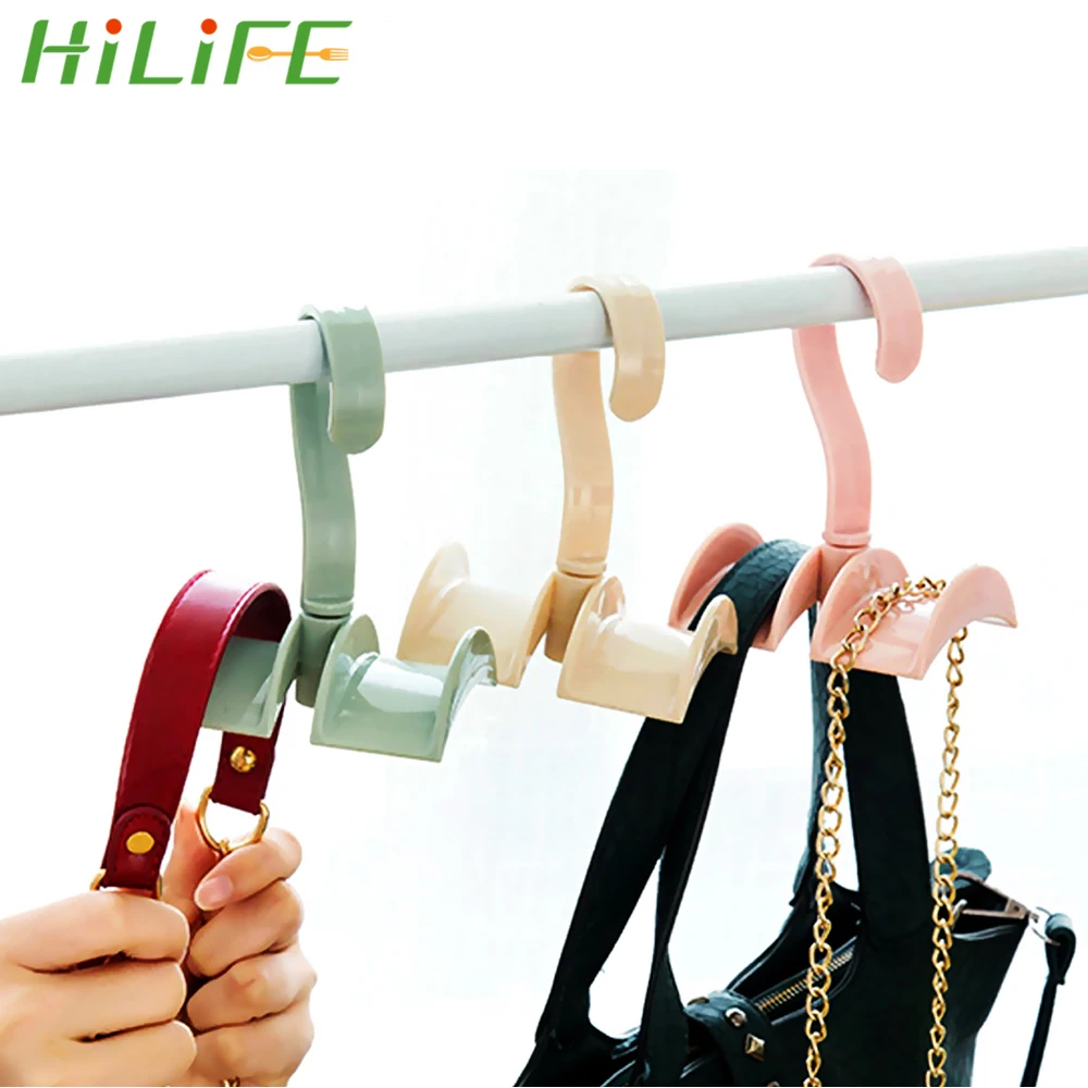 HILIFE استدارة التخزين رف حقيبة شماعات دون لكمة خزانة المنظم متعددة الوظائف التعادل معطف خزانة شماعات