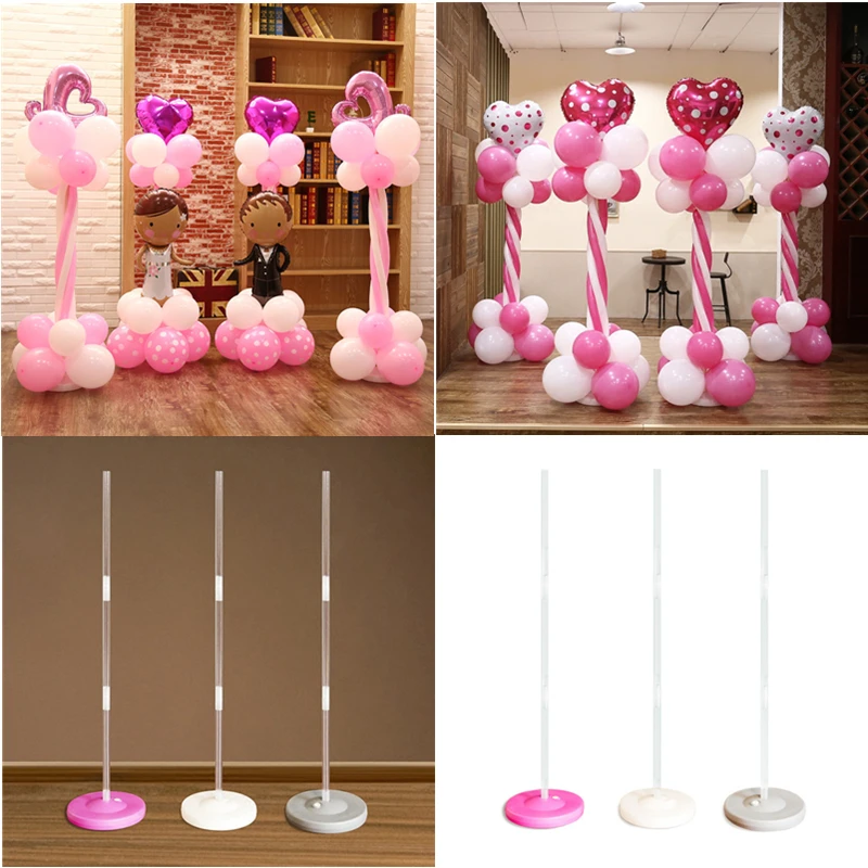 

Birthday Balloon Pillar Kit Plastic Arch Balloon Stand with Base and Rod Birthday Latex Party Balloon Wedding