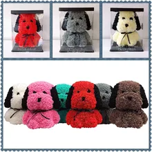 35 см Роза Huba собака плюшевый медведь Роза цветок искусственные украшения Рождественские подарки для женщин подарок на день Святого Валентина