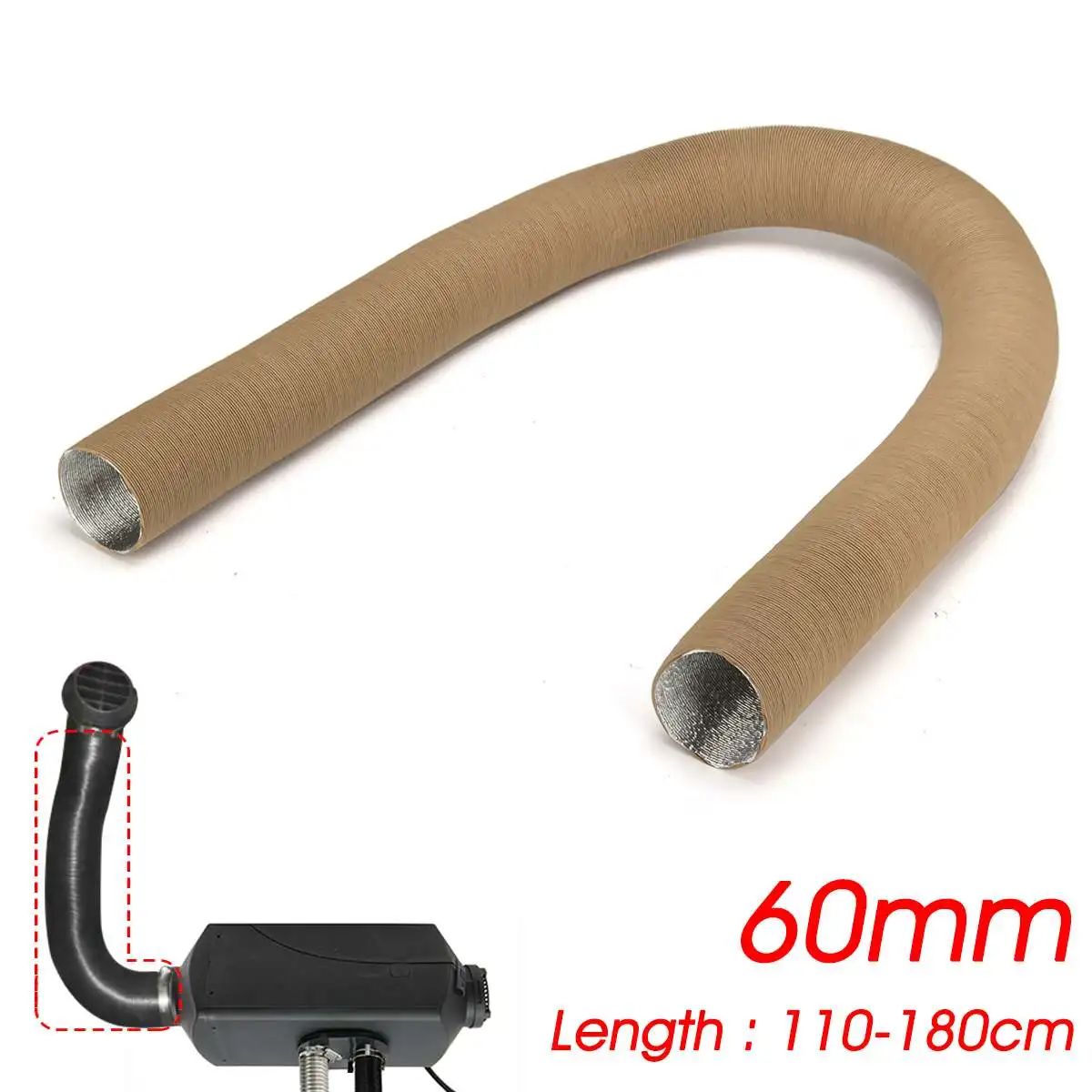 

60mm Heater Ducting Air Pipe Parking Heater Vent Hose Line For Diesel Heater For Webasto Dometic