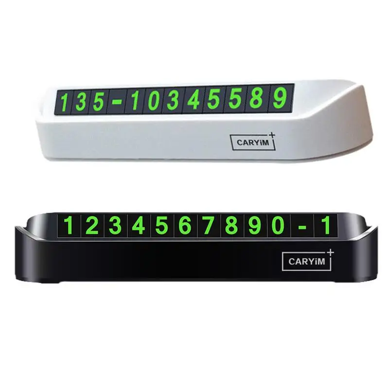 

Car Temporary Stop Sign Plastic Magnet Telephone Number Plate Sunscreen Moving Concealed Luminous Auto Decoration Product
