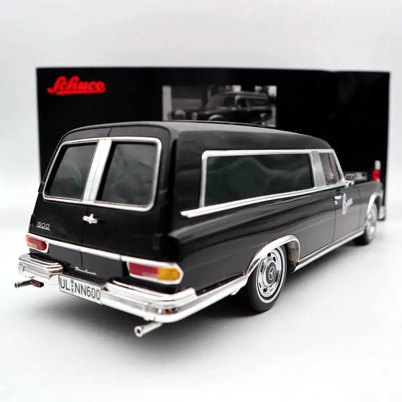 SCHUCO 1:18 для Mercexdes-Beniz 600 HEARSE FUNERAL CAR 1965 CARRO FUNEBRE игрушки из полимера модели автомобилей черный