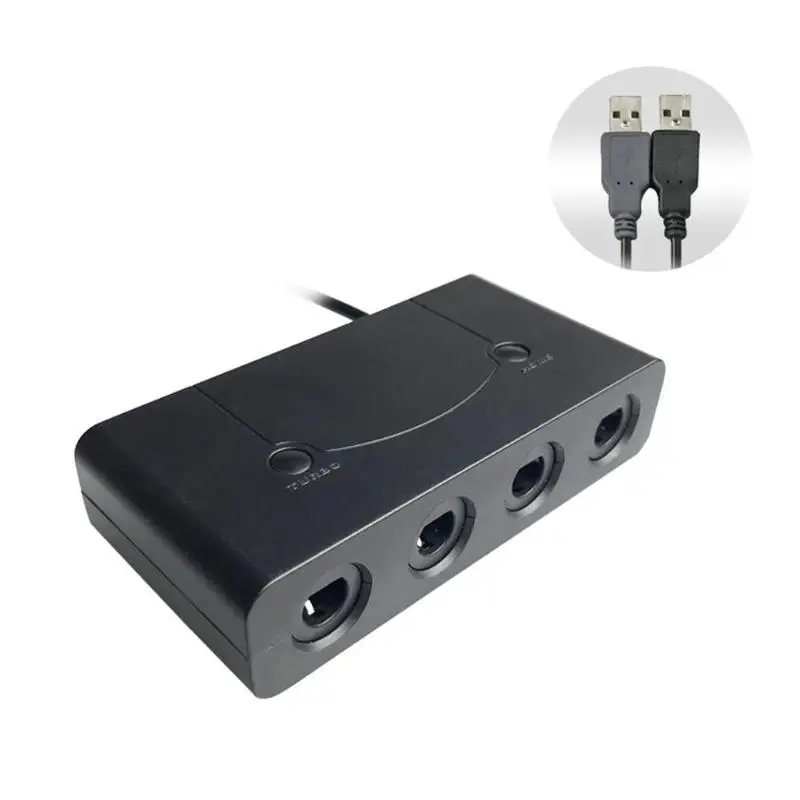 ALLOYSEED 4 Port 3 in 1 Controller Adapter Converter Compatible for Nintend Switch Wii U PC GameCube Connect up to four GC game ALLOYSEED 4 Port 3 in 1 Controller Adapter Converter Compatible for Nintend Switch Wii U PC GameCube Connect up to four GC game