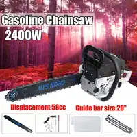 2200W Petrol Chainsaw Cutting Wood 2800R Gasoline Wood Cutter Chain Saw Heavy Duty Blade Outdoor Garden Yard