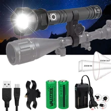 1500 люмен самый мощный Тактический Скаут свет телескопический увеличительный страйкбол фонарик Штатив для охоты крепление пистолет оружие Свет