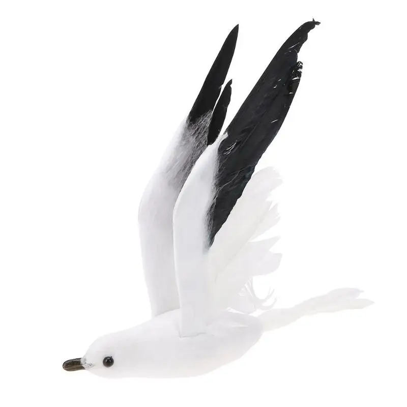 

Simulation Feather Seagull Bird Hanging Decorations Home Gardening Mall Decor