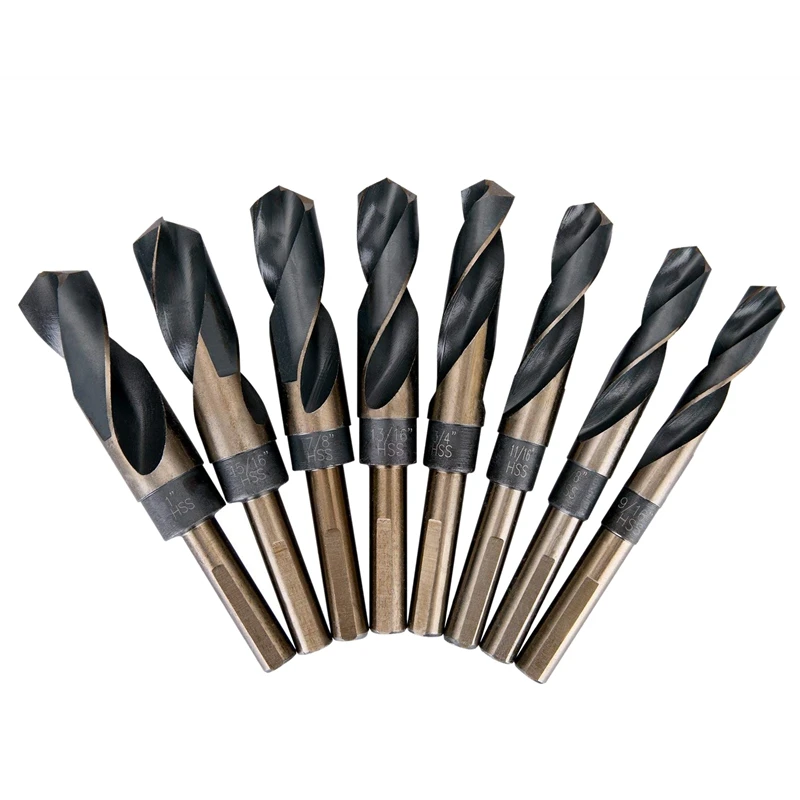 

8-Piece Inch Twist Drill Small Handle Bit High Speed Steel Shank Twist Drill Aluminum Box Drill Bit