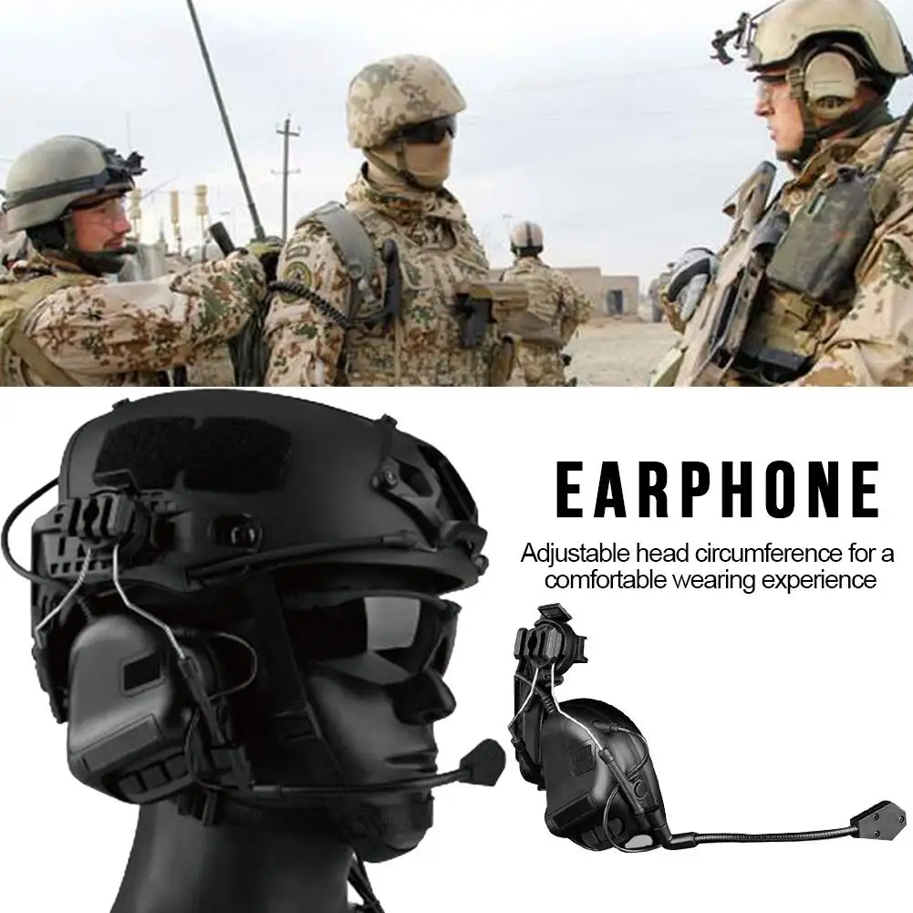 Тактическая гарнитура с защитой от шума наушники для стрельбы военный шлем наушники гарнитура COMTAC с быстрым адаптером для шлема