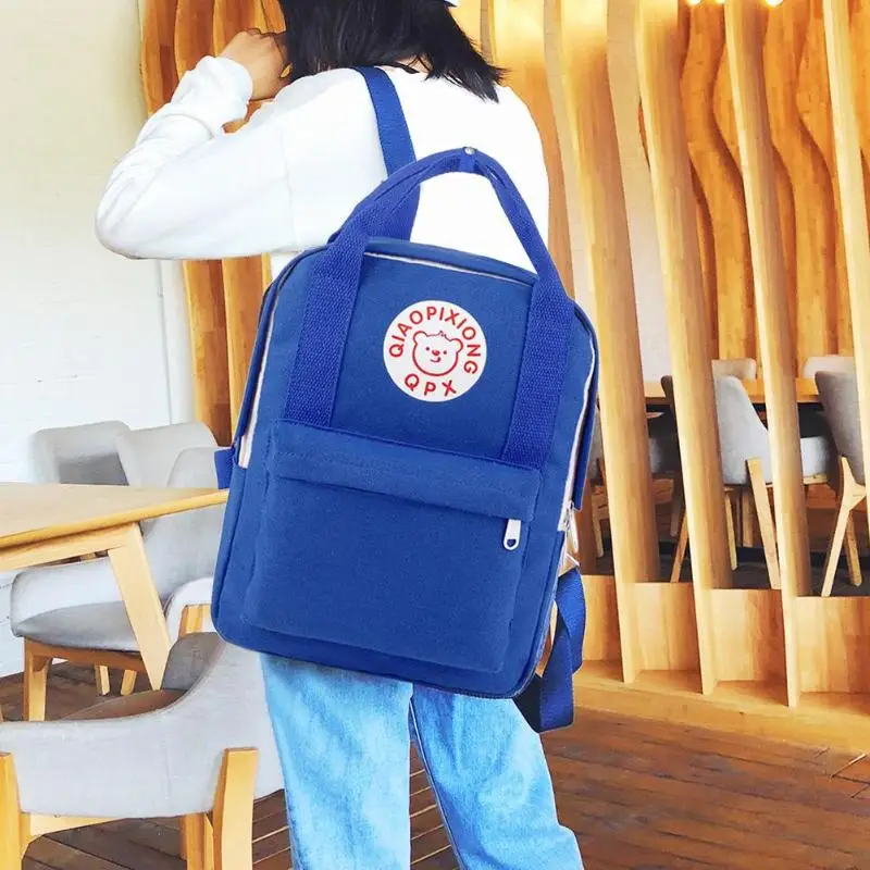 

Fashion Women Backpack Letter Bear Print Shoulder Bag Student Girls Travel School Bag mochila feminina
