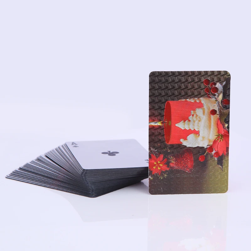 CHRISTMAS plastic Playing Cards Double sets Waterproof  PVC poker cards collection Durable creative gift game cards