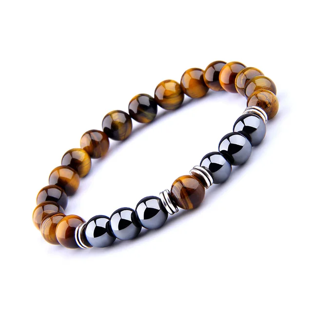 Bracelet Oeil De Tigre Et Hematite