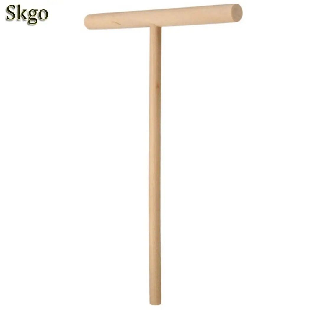 Т-образная деревянная распорка палочка DIY Блинный инструмент кухонные аксессуары прочный и прочный подходит для всех видов блинов