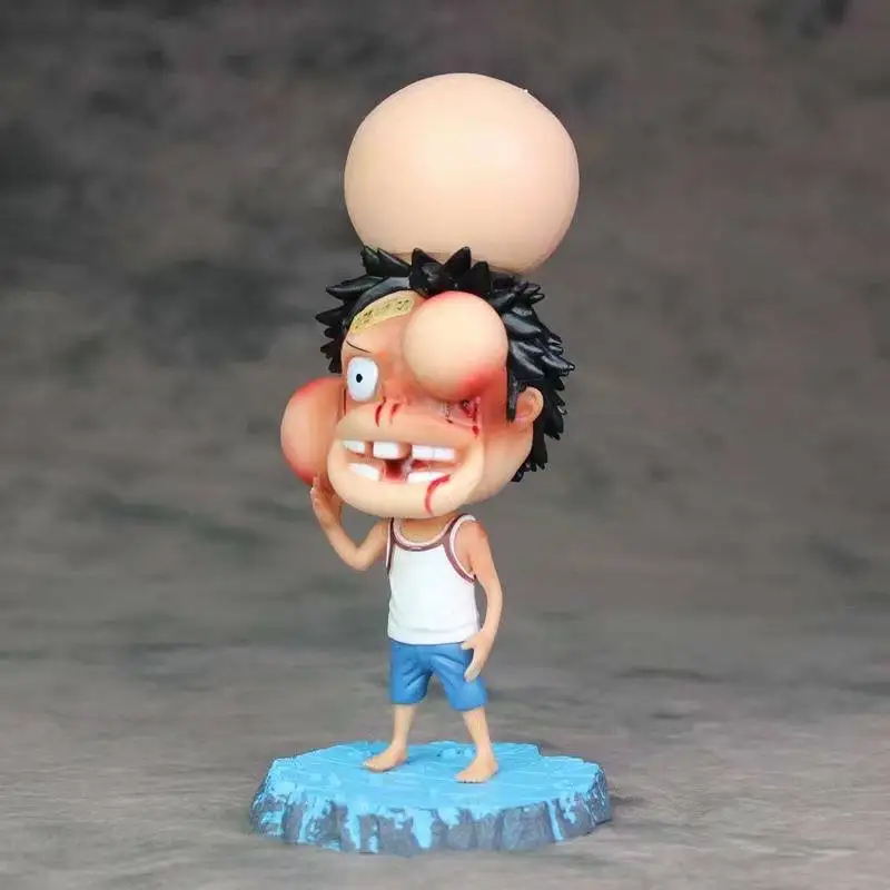 15cm Anime One Piece Grandista Figure The Grandline Men Monkey D Luffy Swollen Face Ver. Action Figures Collectible Model Toys  